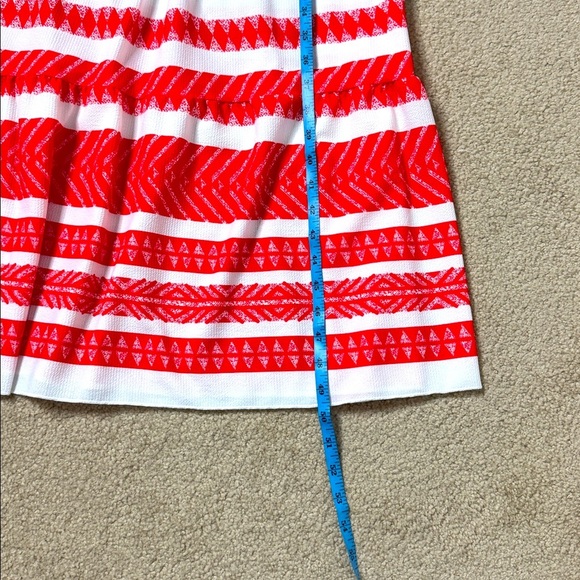 Silk And Salt Dress Aztec Print Boho Red White Midi Length Oversized Easy Fit - Picture 12 of 16